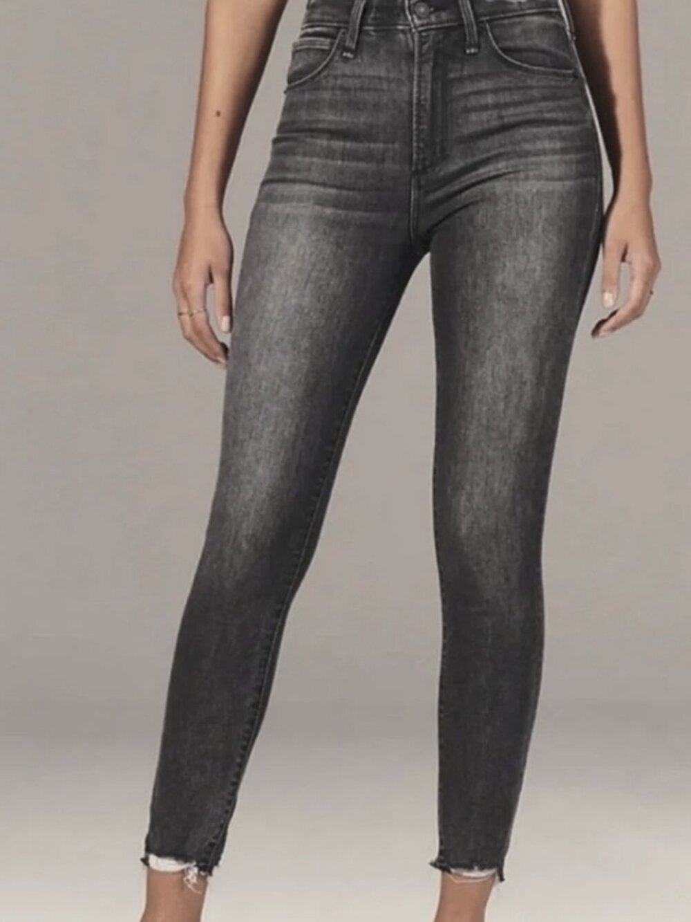 Abercrombie & Fitch Simone High Rise Ankle Jean Black